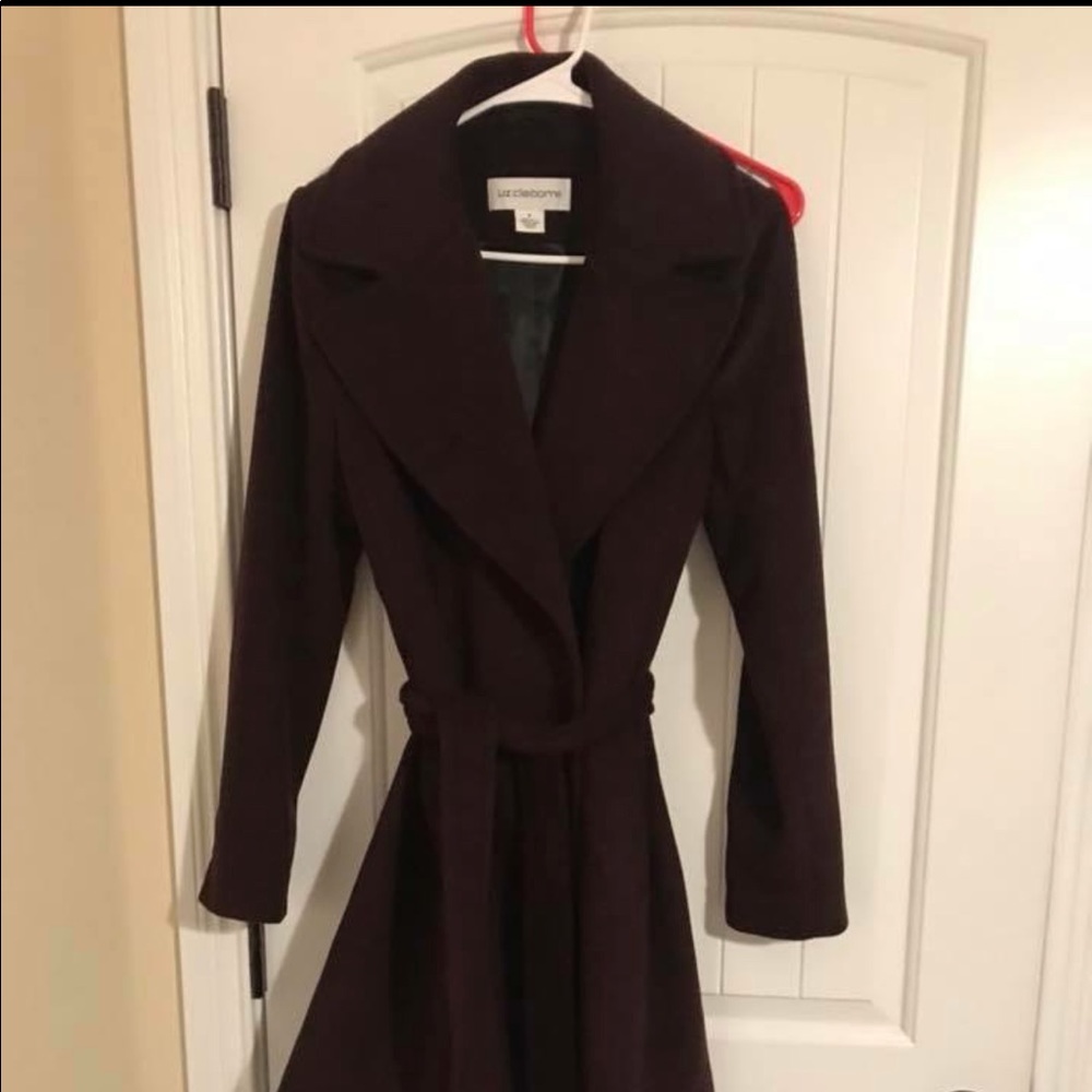 Liz Claiborne wool heavy trench coat